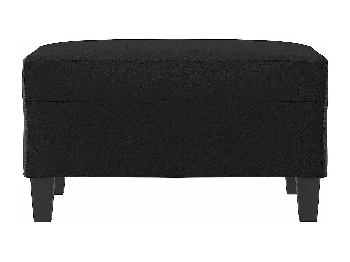 Poggiapiedi Nero 70x55x41 cm Similpelle