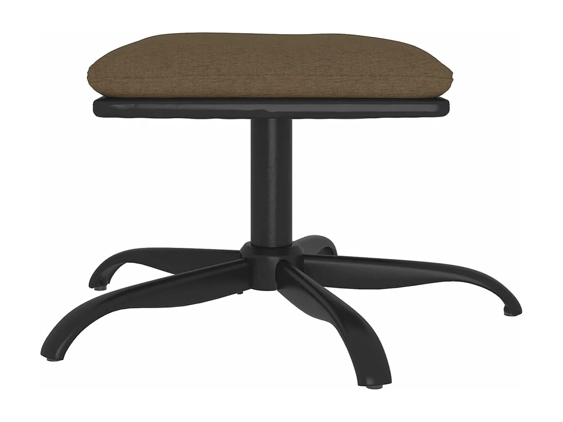 Apoio para os pés castanho 60x60x36 cm Tecido e imitação de pele