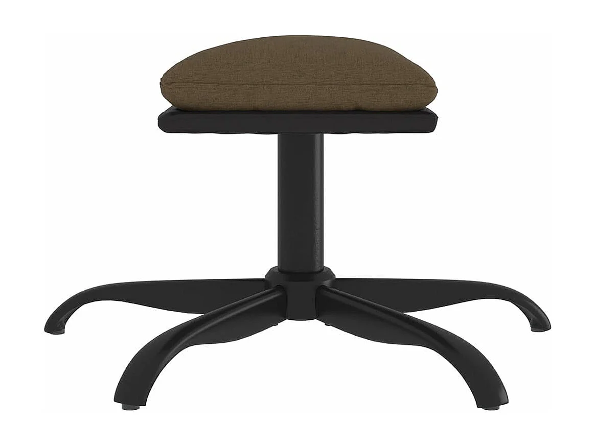 Apoio para os pés castanho 60x60x36 cm Tecido e imitação de pele