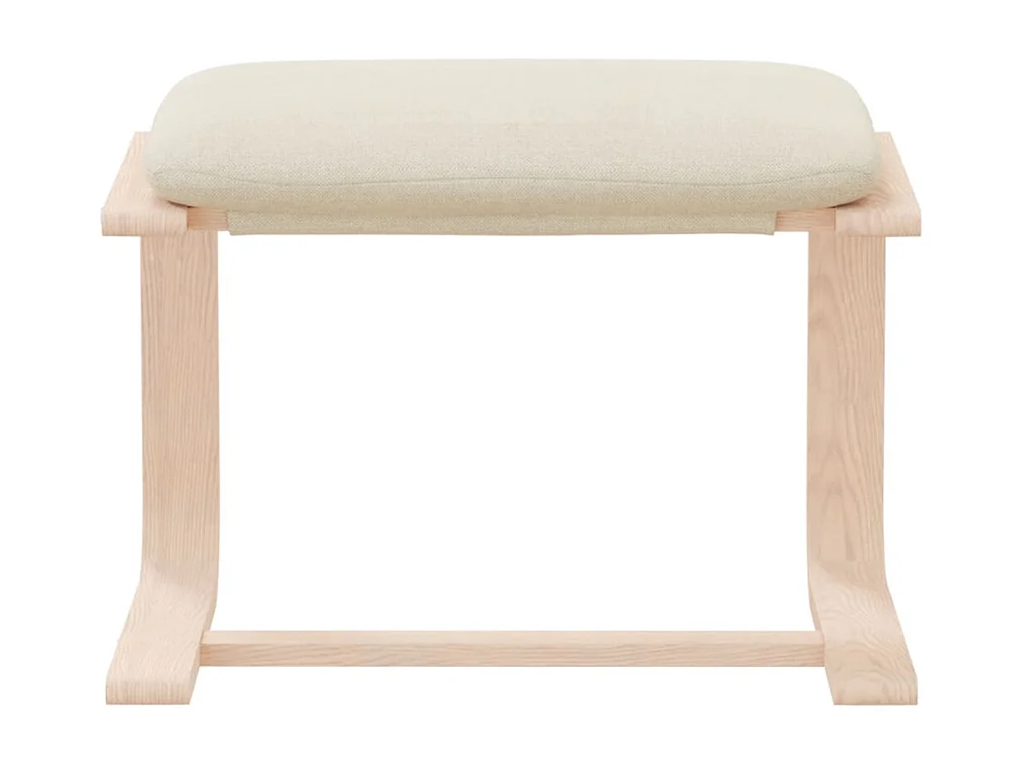 Fußhocker Creme 51x41x40 cm Stoff