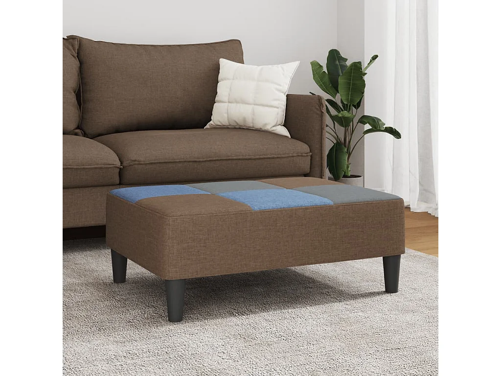 Repose-pied patchwork 77x55x31 cm tissu