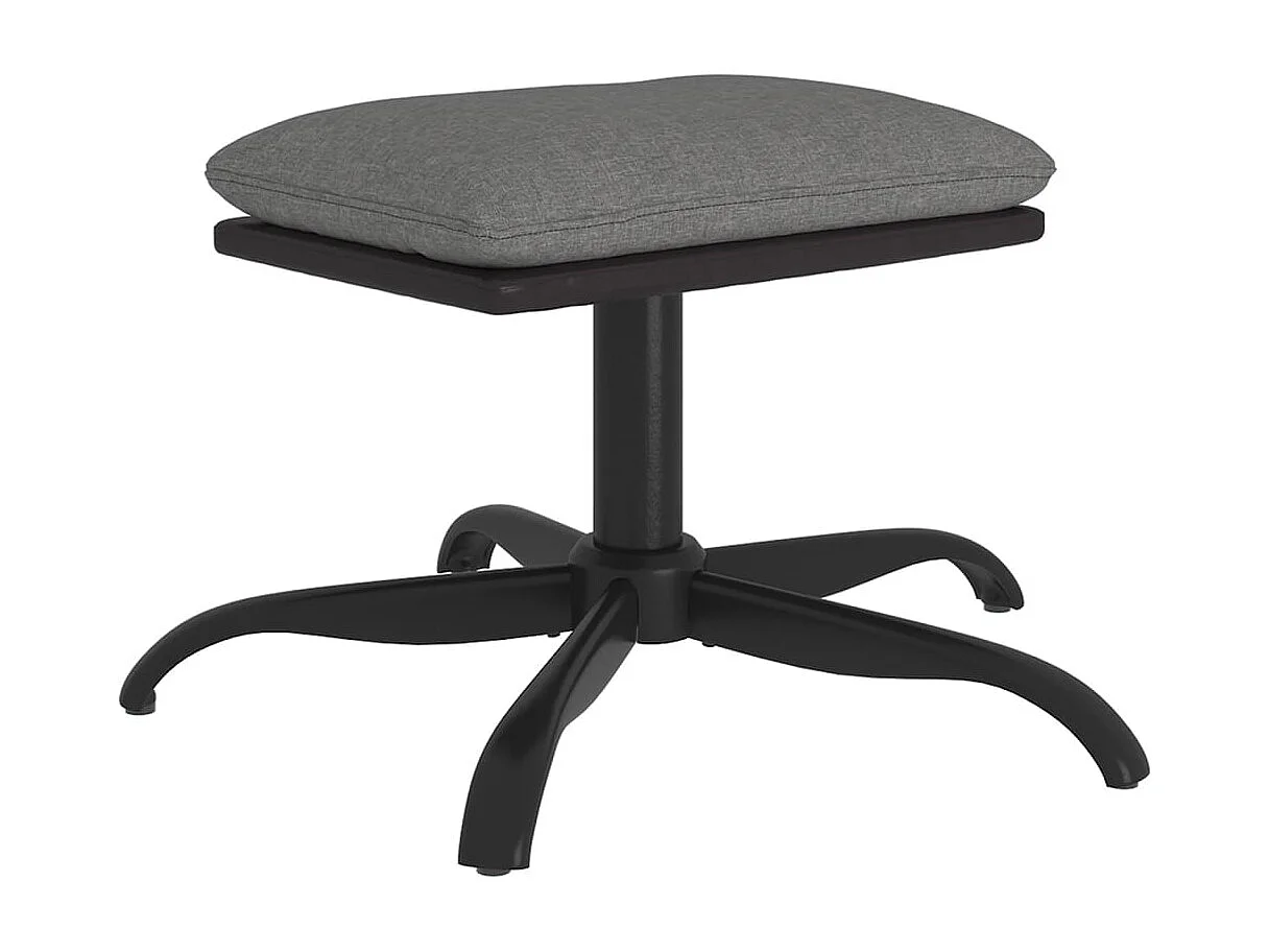 Poggiapiedi Grigio chiaro 60x60x36 cm Tessuto e similpelle