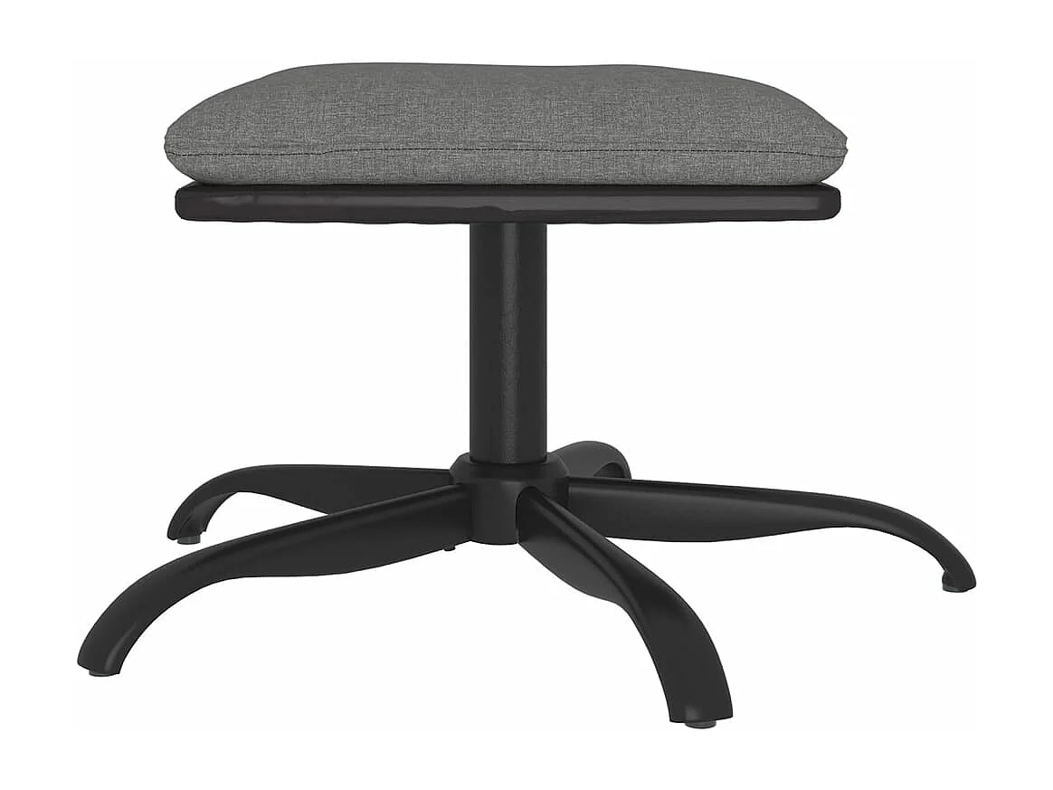 Poggiapiedi Grigio chiaro 60x60x36 cm Tessuto e similpelle