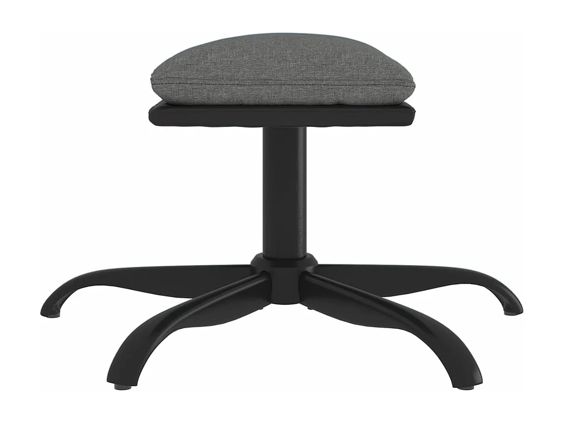 Poggiapiedi Grigio chiaro 60x60x36 cm Tessuto e similpelle