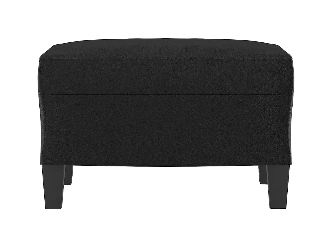 Poggiapiedi Nero 60x50x41 cm Similpelle