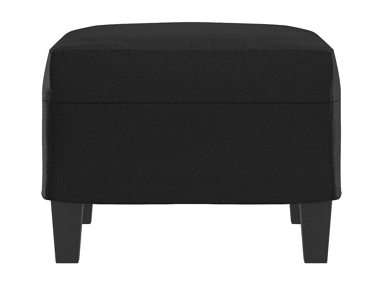 Poggiapiedi Nero 60x50x41 cm Similpelle