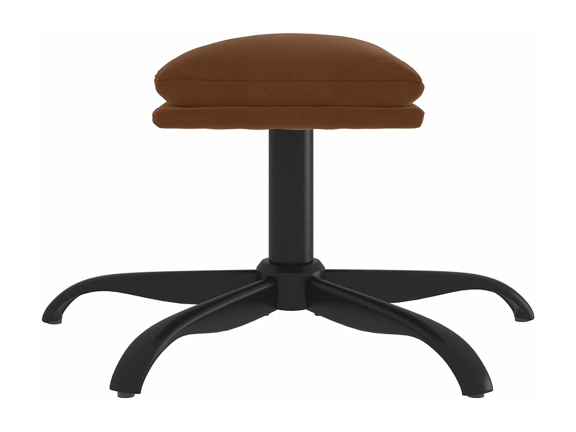 Repose-pied Marron 60x60x36 cm Tissu microfibre