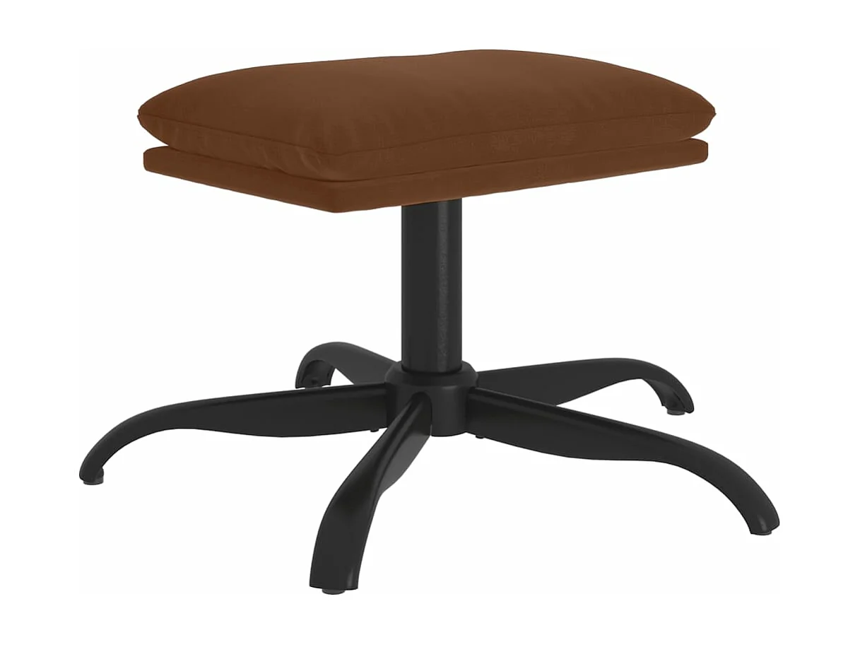 Repose-pied Marron 60x60x36 cm Tissu microfibre