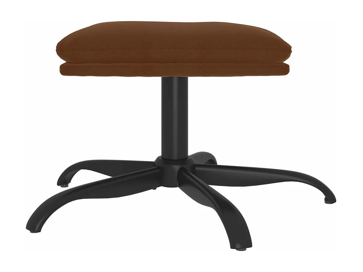 Repose-pied Marron 60x60x36 cm Tissu microfibre