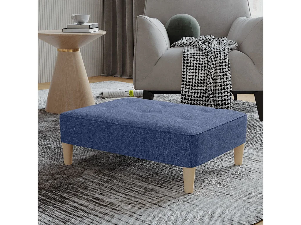 Fußhocker Blau 78x56x32 cm Stoff