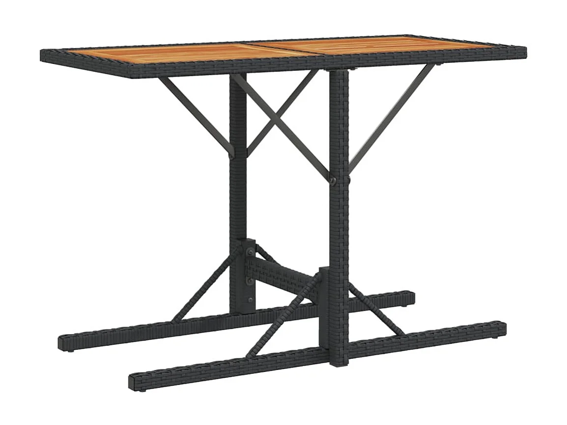 Ensemble de bistro 3 pcs avec coussins noir résine tressée