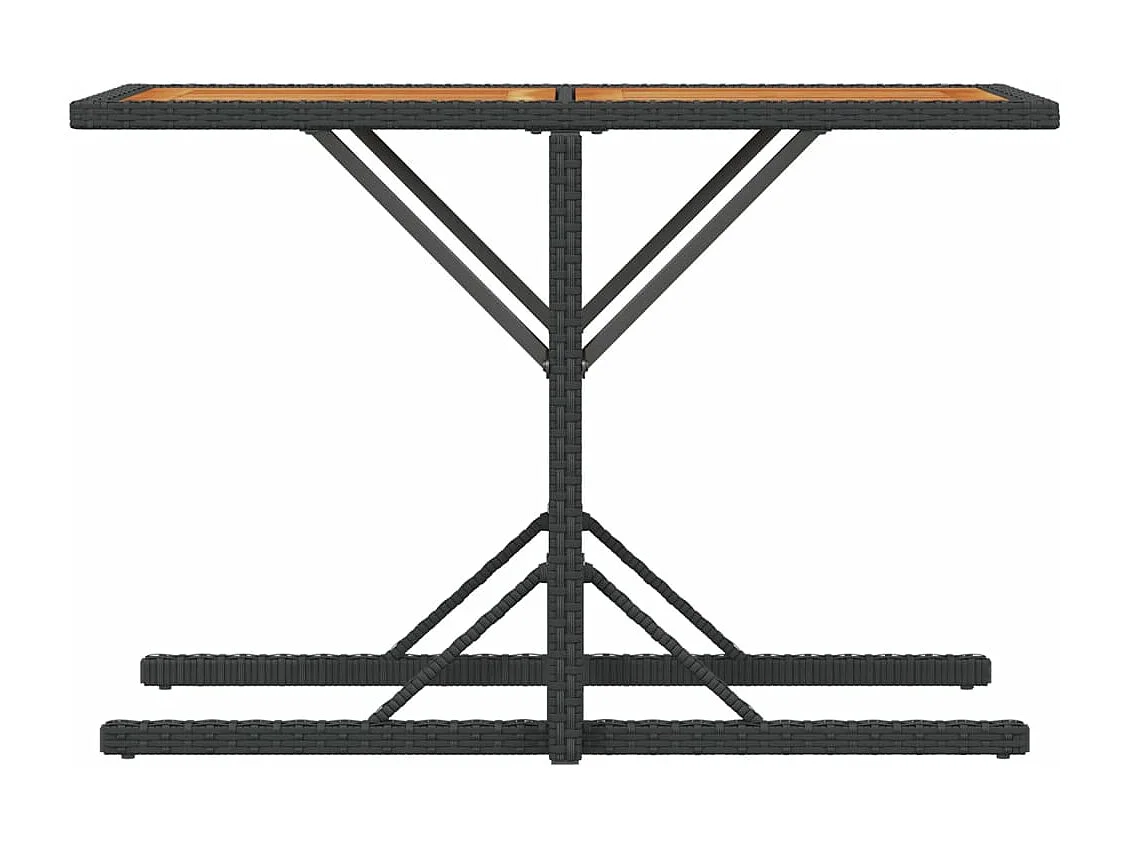 Set da Bistrò 3 pz con Cuscini Nero in Polyrattan