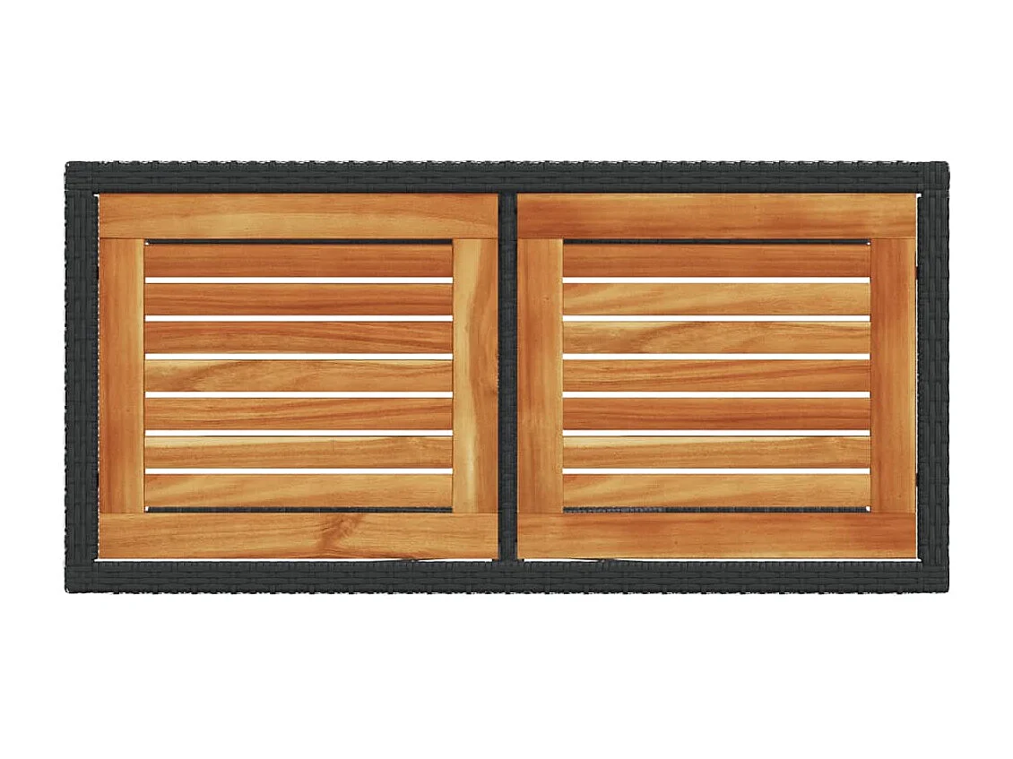 Set da Bistrò 3 pz con Cuscini Nero in Polyrattan