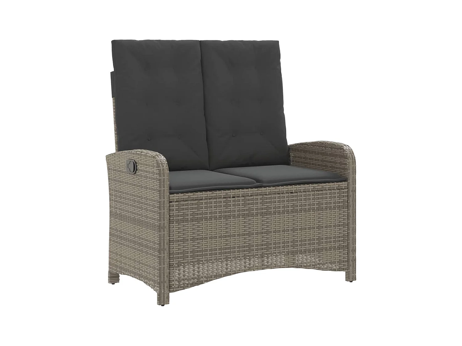 Ensemble à manger jardin 4pcs et coussins Gris Résine tressée