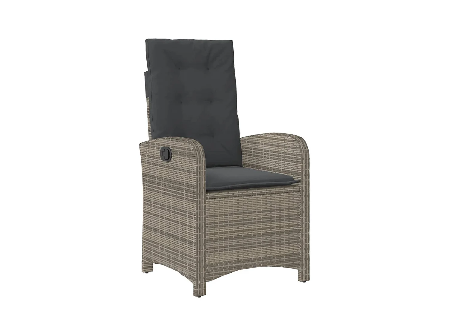 Ensemble à manger jardin 4pcs et coussins Gris Résine tressée