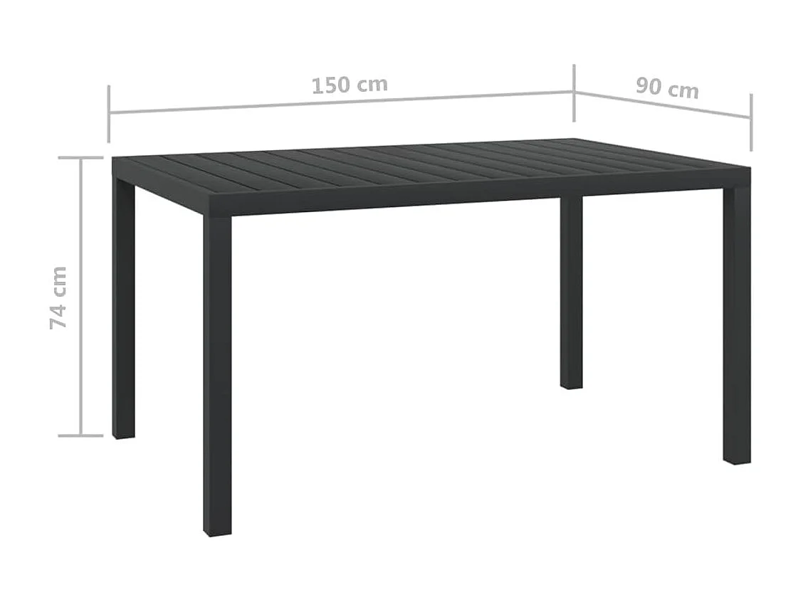 Ensemble à manger de jardin coussins 5pcs Résine tressée Gris