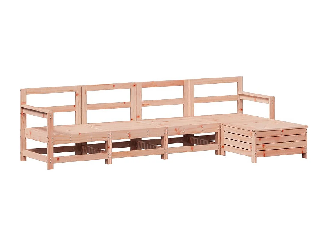 Salon de jardin 5 pcs bois massif sapin de douglas