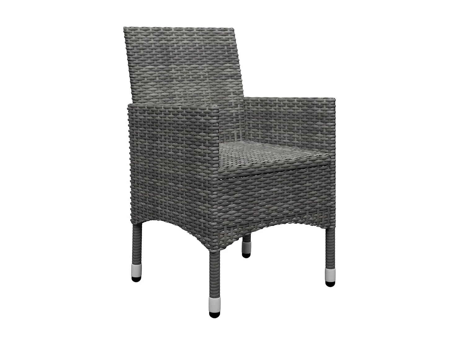 Juego de comedor de jardín de 7 piezas gris