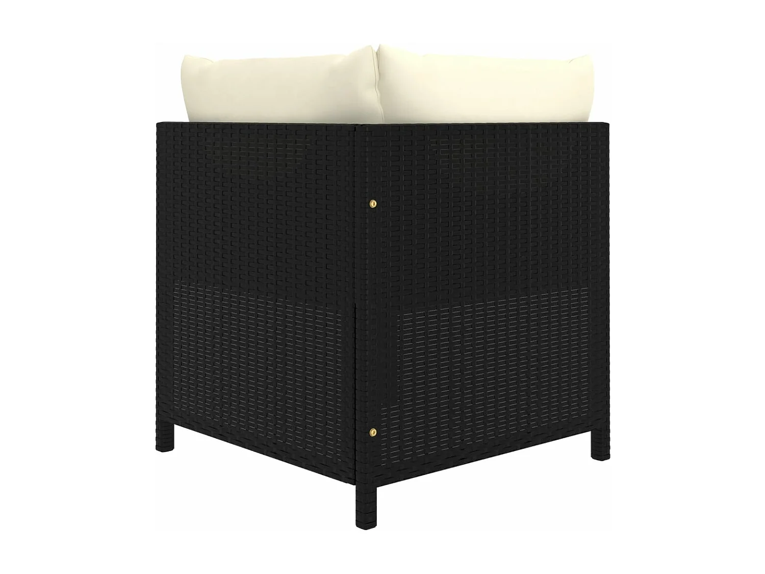 Salon de jardin 6 pcs avec coussins Résine tressée Noir