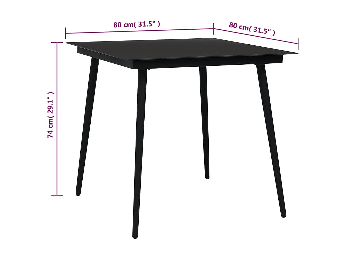 5-delige Tuinset PVC-rattan zwart