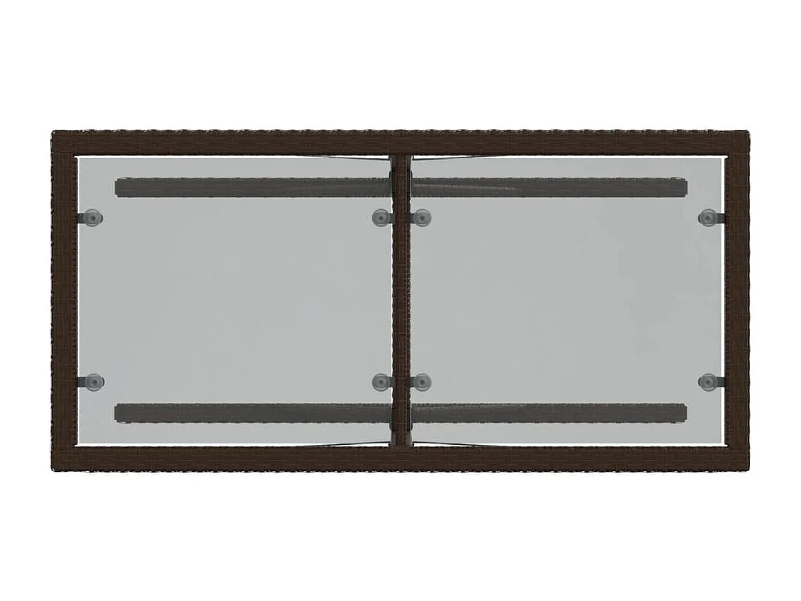 Set Bistrò 3 pz con Cuscini Marrone in Polyrattan