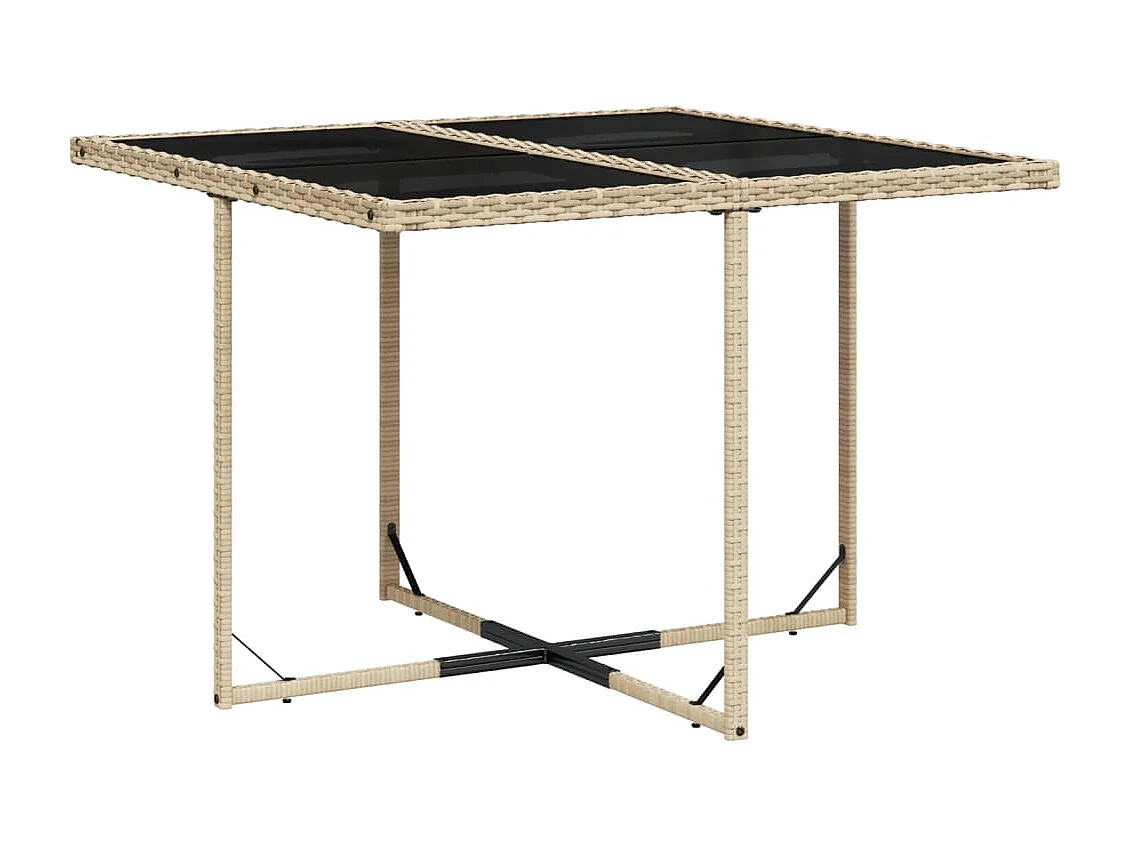 Ensemble à manger de jardin et coussins 9 pcs mélange beige