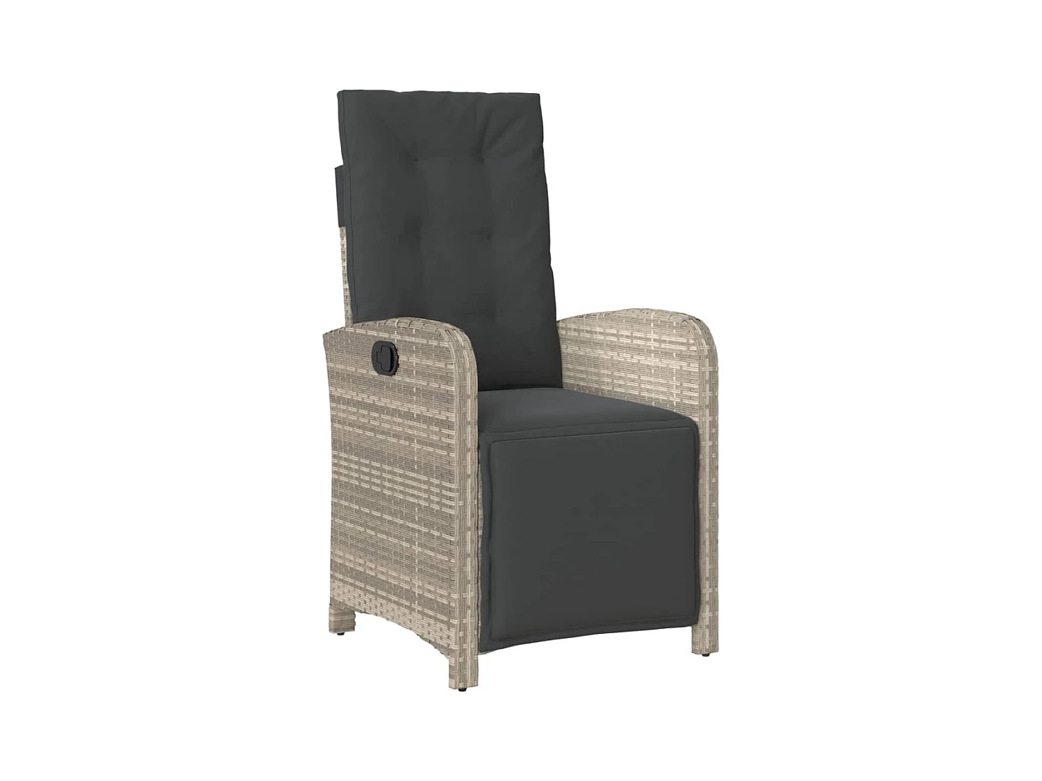Ensemble à manger de jardin et coussins 7 pcs gris clair rotin
