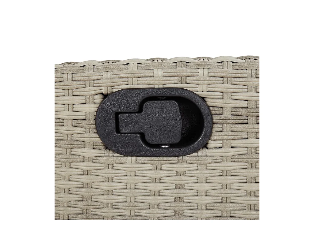 Ensemble à manger de jardin et coussins 7 pcs gris clair rotin