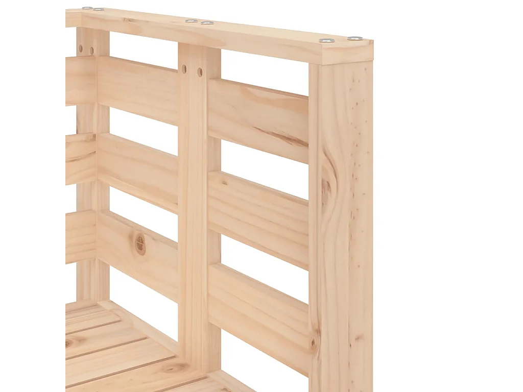 3 pcs conjunto lounge de jardim madeira de pinho maciça