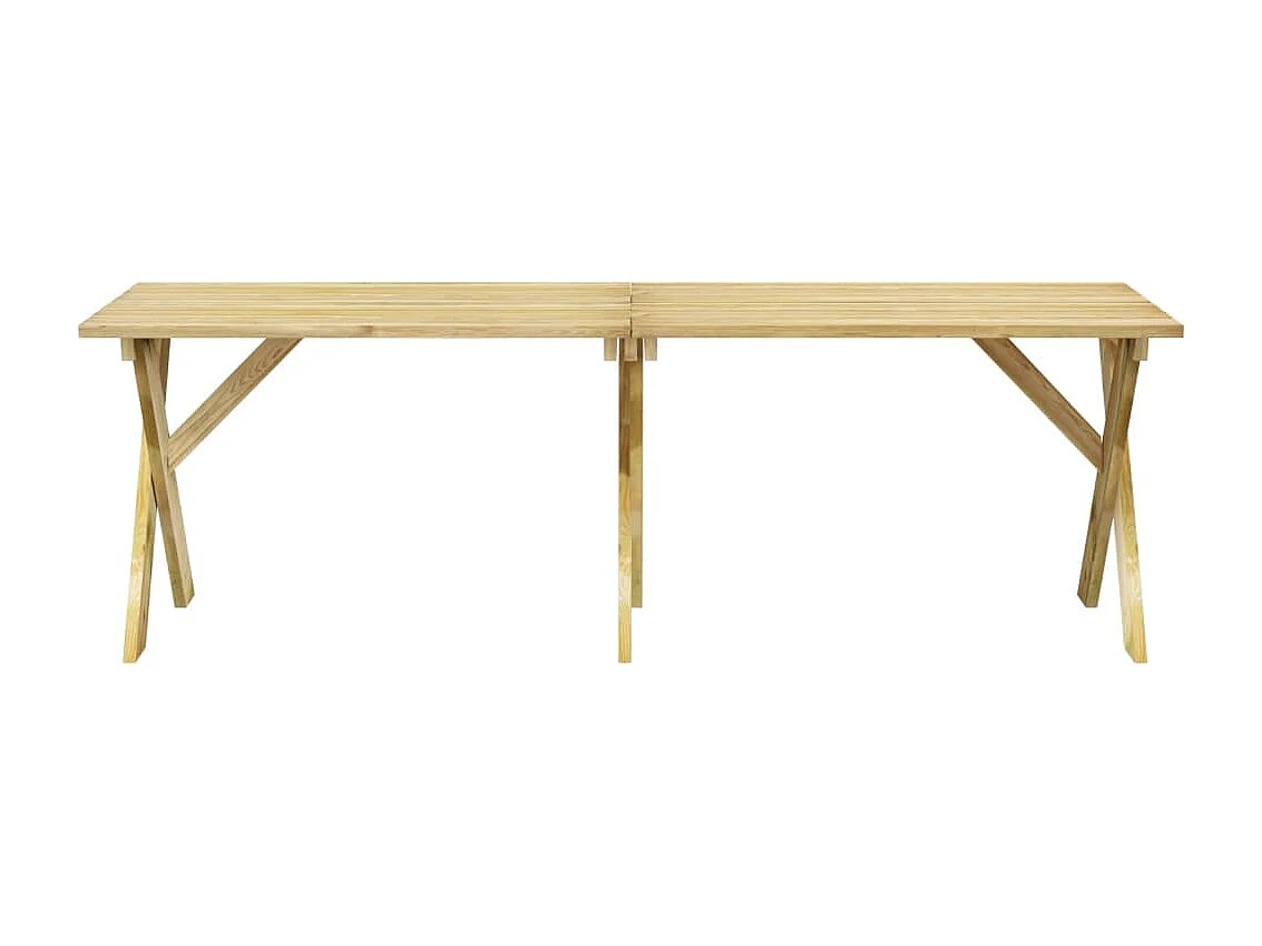 Mesa de jardim 220x73x70 cm madeira de pinho impregnada