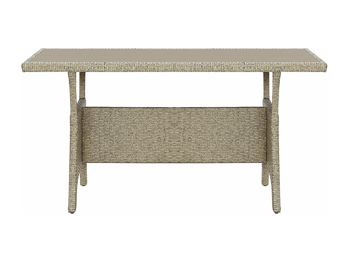 Table de jardin Gris 120x70x66 cm Résine tressée