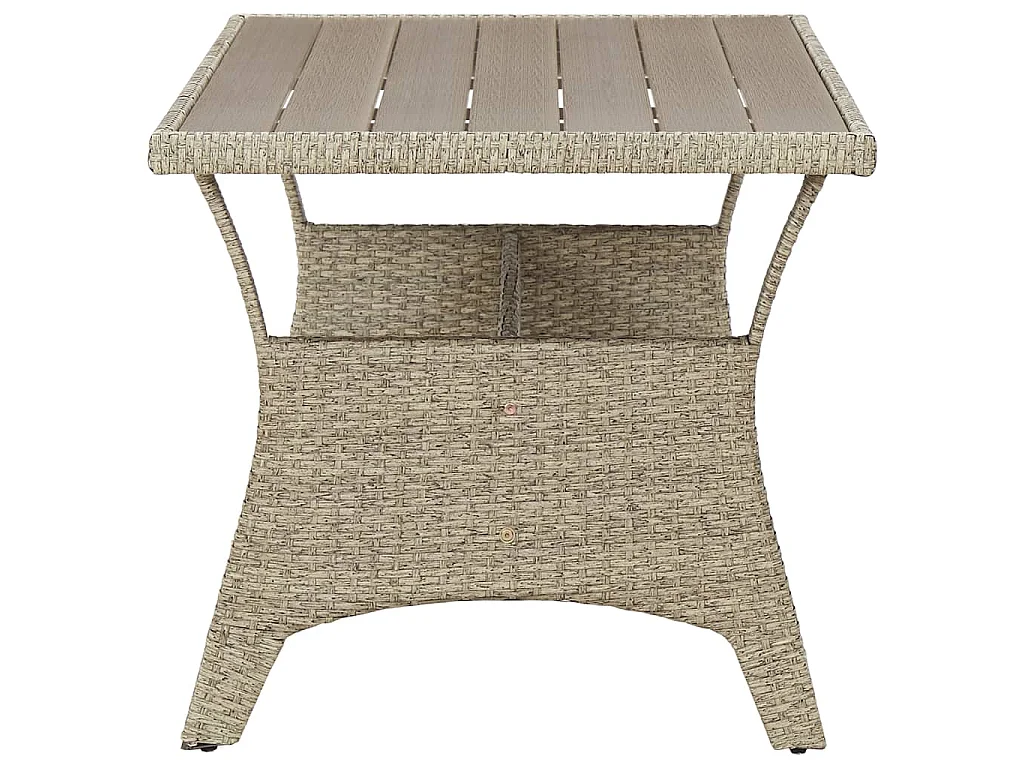 Tavolo da Giardino Grigio 120x70x66 cm in Polyrattan