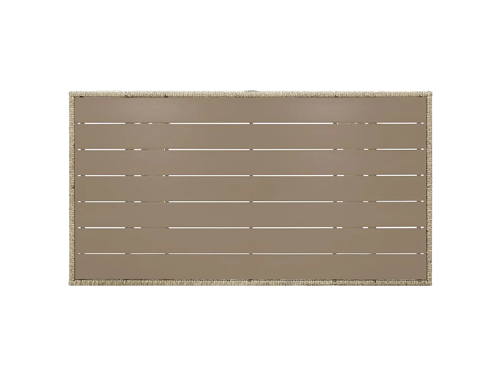 Tavolo da Giardino Grigio 120x70x66 cm in Polyrattan