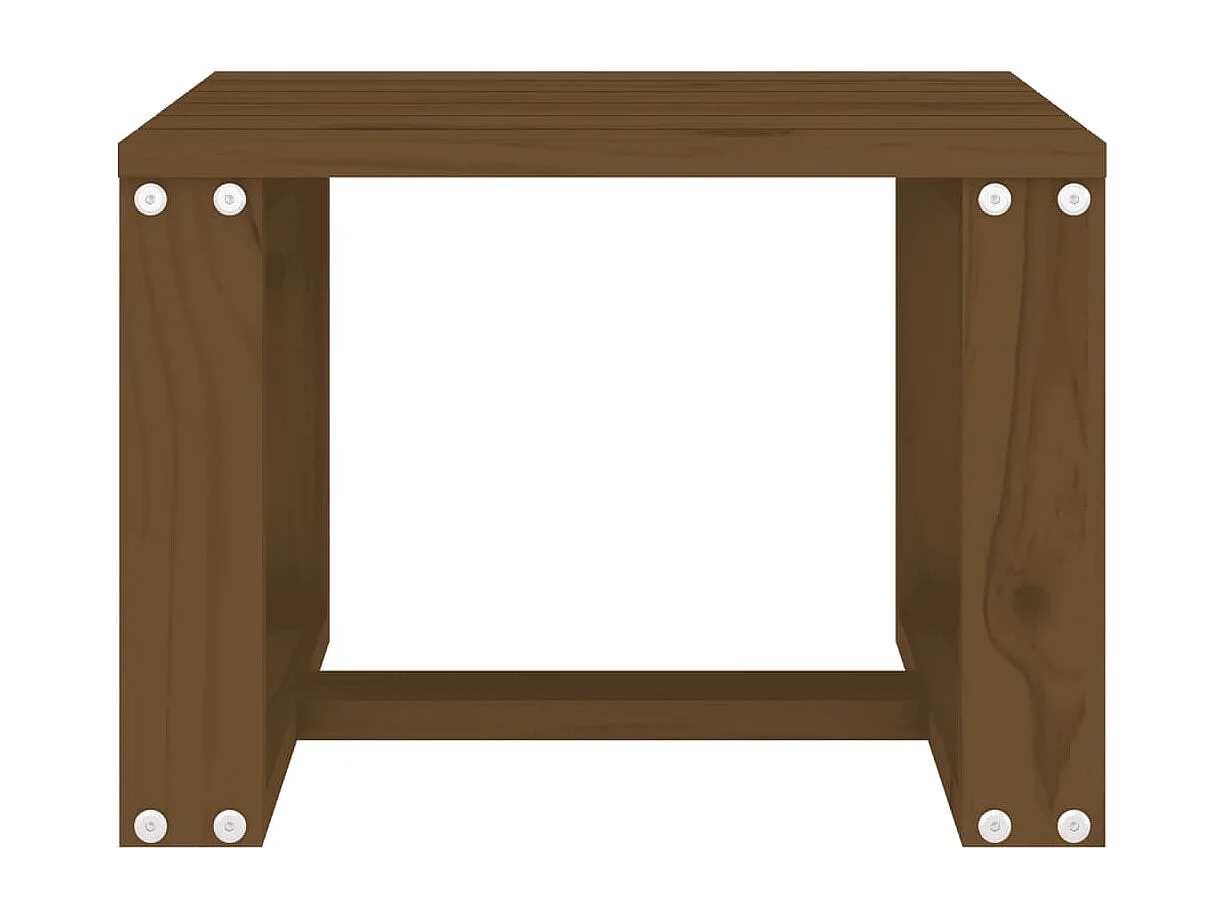 Table d'appoint jardin marron miel 40x38x28,5cm bois massif pin