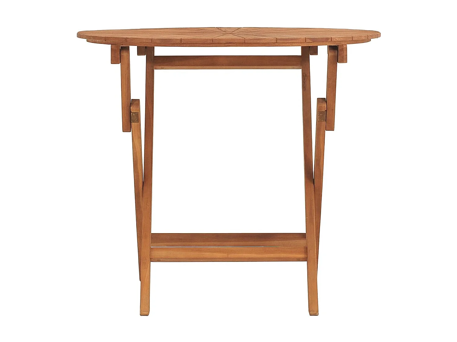 Table pliable de jardin Ø 85x75 cm bois massif de teck