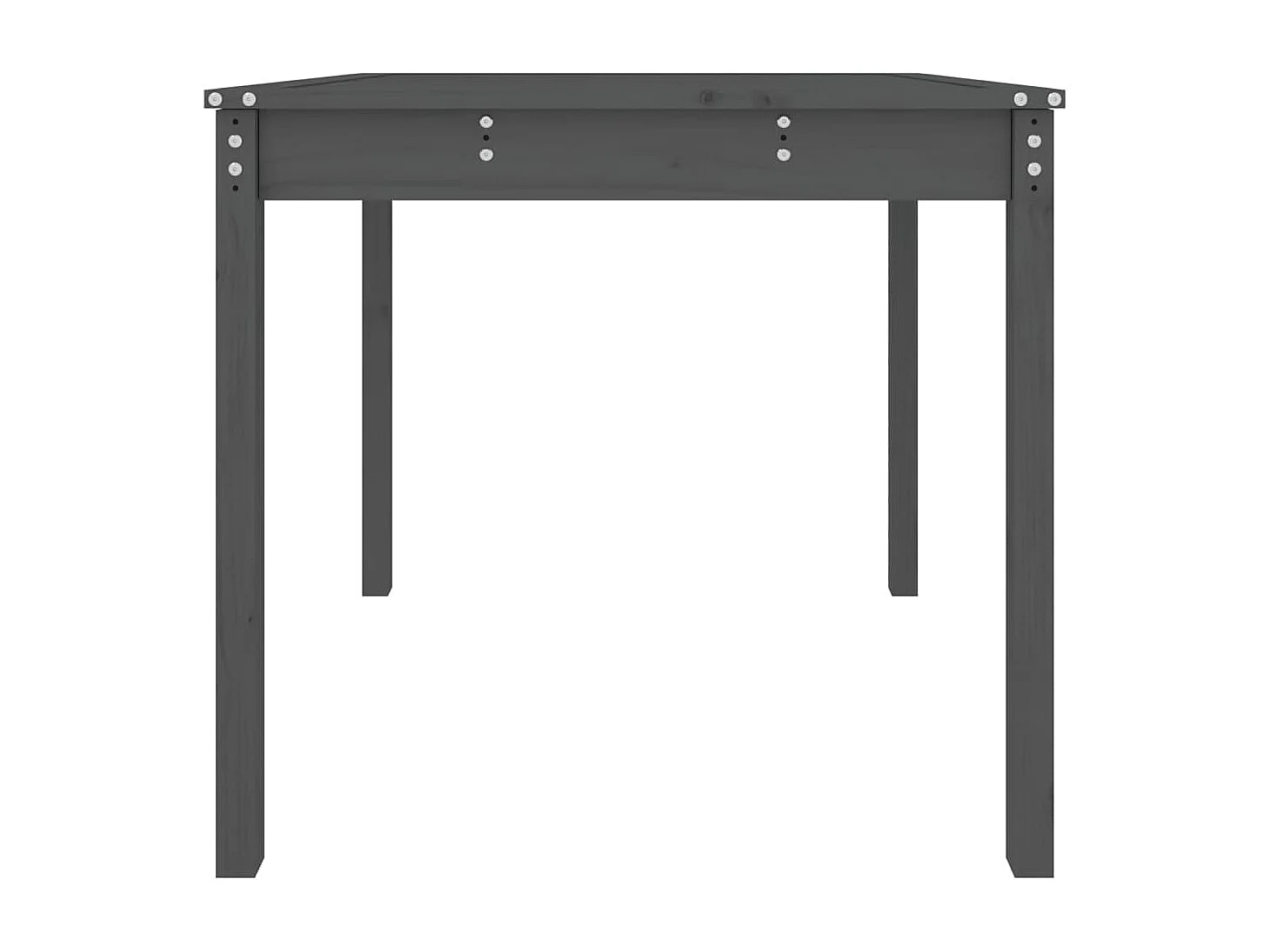 Mesa de jardín madera maciza pino gris 82,5x82,5x76 cm