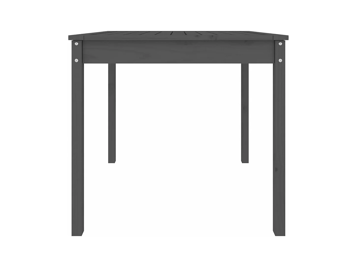 Mesa de jardín madera maciza pino gris 82,5x82,5x76 cm