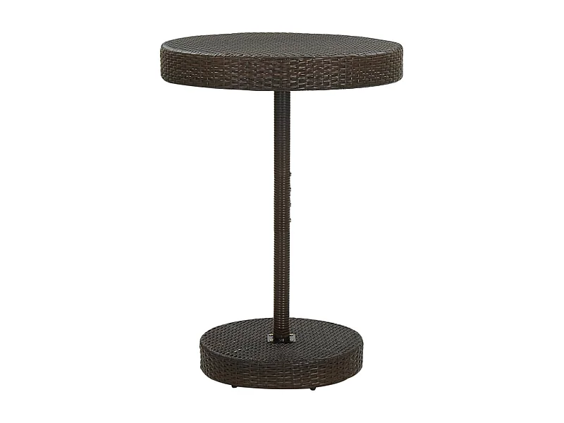 Mesa de jardim 75,5x106 cm vime PE castanho