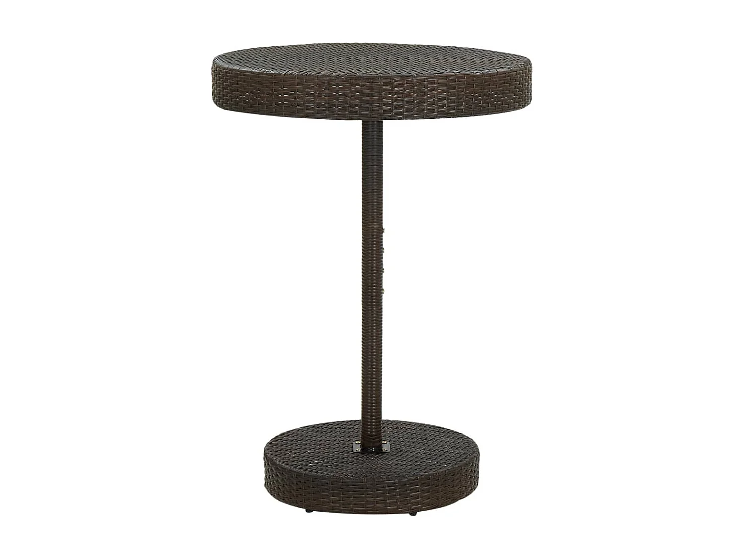 Mesa de jardim 75,5x106 cm vime PE castanho