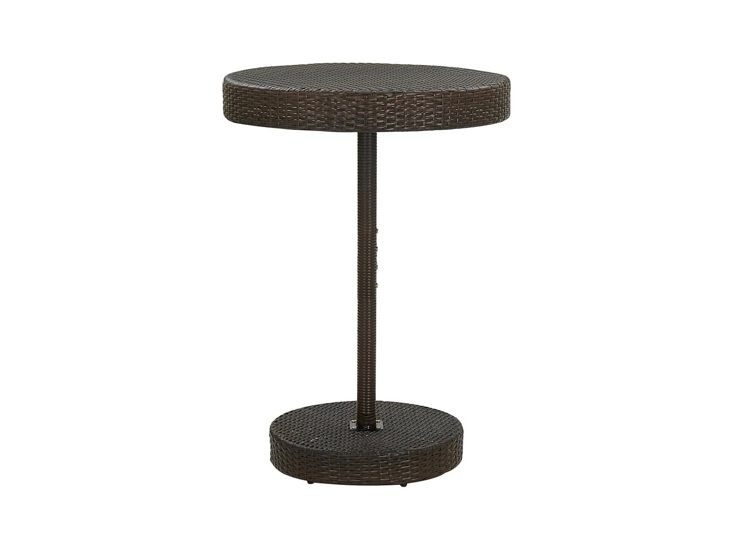 Tavolo da Giardino Marrone 75,5x106 cm in Polyrattan
