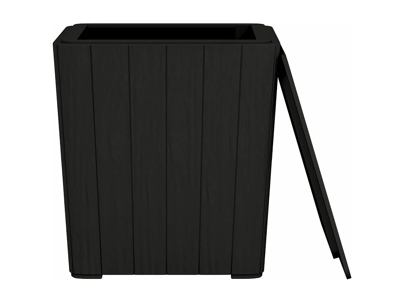 Tuintafel met afneembaar deksel polypropeen zwart