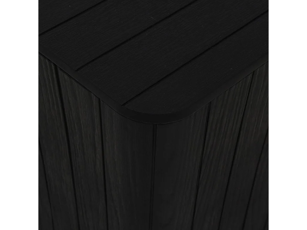 Table de jardin avec couvercle amovible noir polypropylène