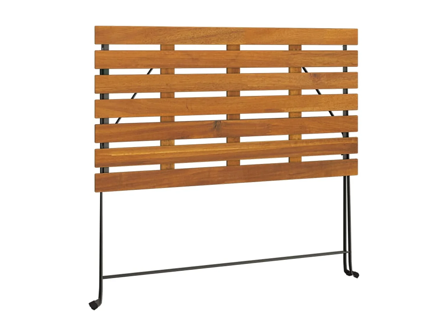 Tavolo Bistrò Pieghevole 100x54x71 cm Massello Acacia e Acciaio