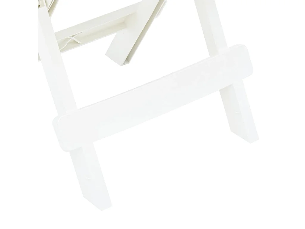 Mesa de jardim dobrável 45x43x50 cm plástico branco