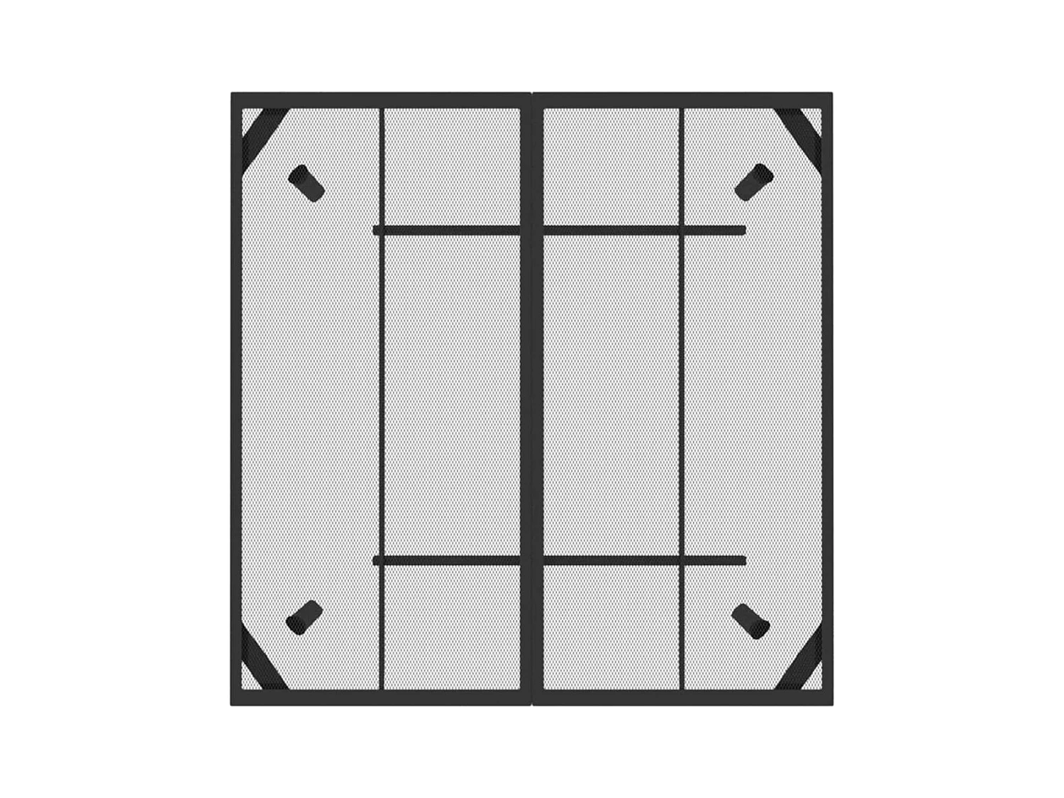 Gartentisch Anthrazit 100x100x72 cm Stahlgitter