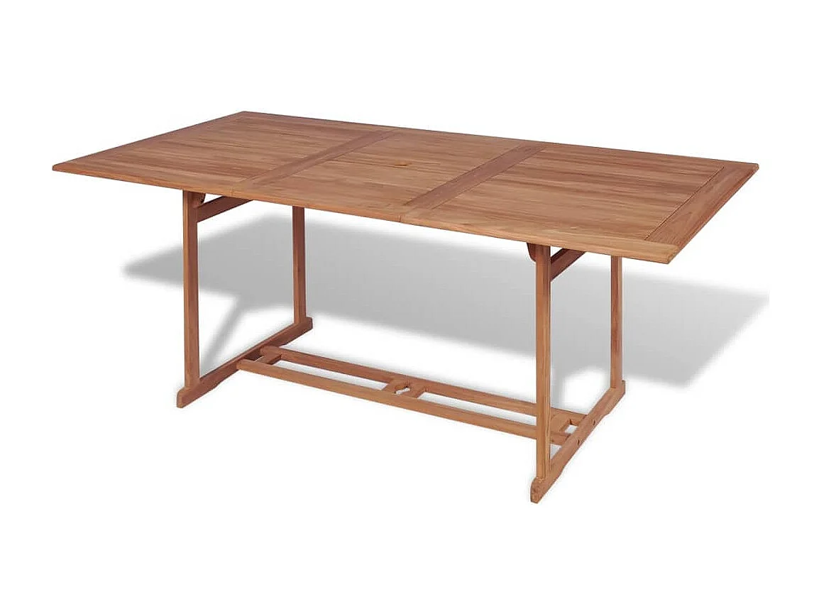 Mesa de jardim 180x90x75 cm madeira teca maciça