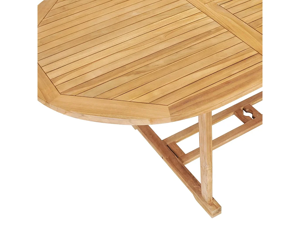 Garten-Ausziehtisch 150-200x100x75 cm Massivholz Teak