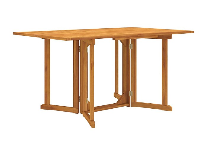 Mesa De Jardín Plegable De Teca Maciza 120x70cm – Mariposa Extensible Para Exterior E Interior