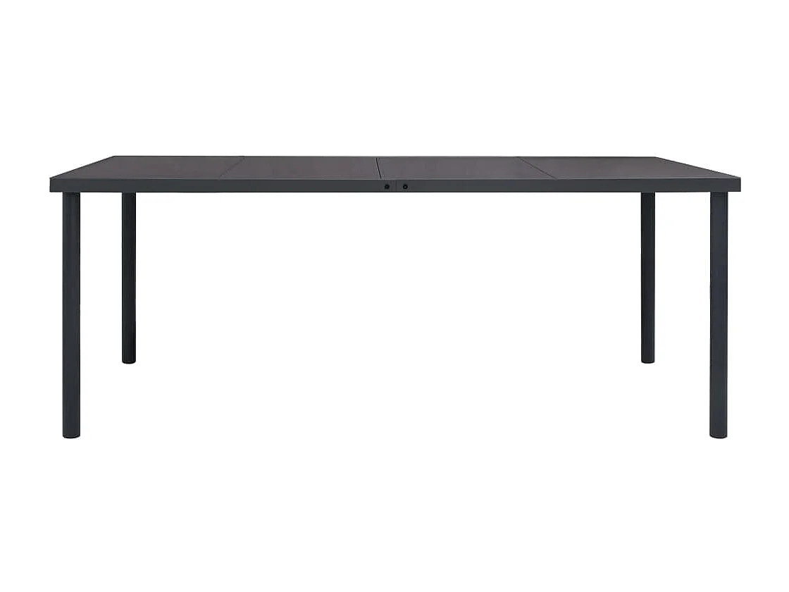 Mesa de jantar para jardim 190x90x74 cm aço antracite