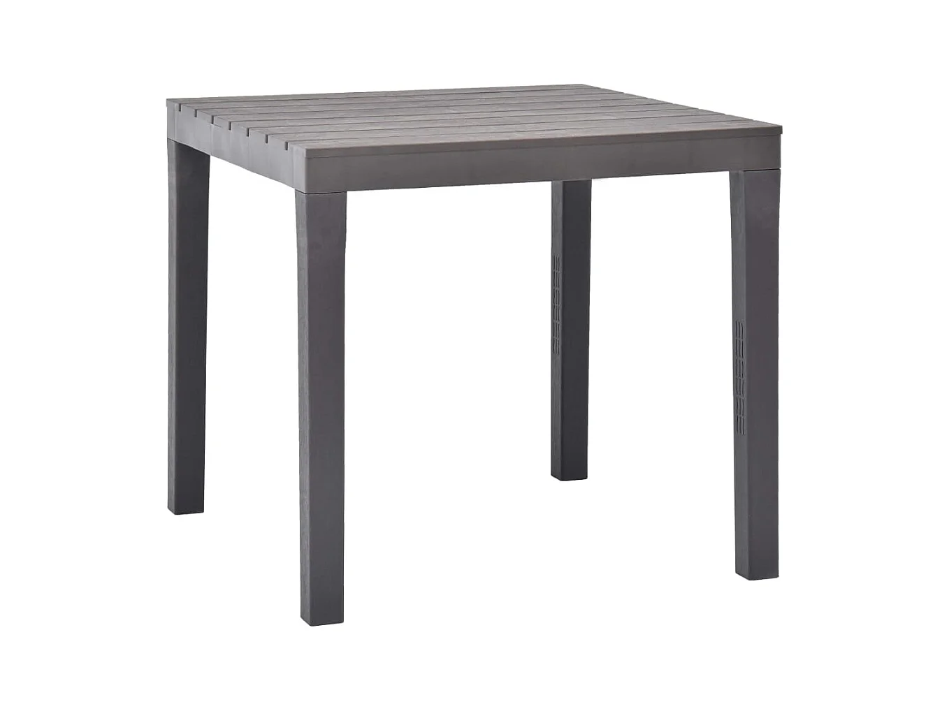 Gartentisch Moccafarben 78 x 78 x 72 cm Kunststoff